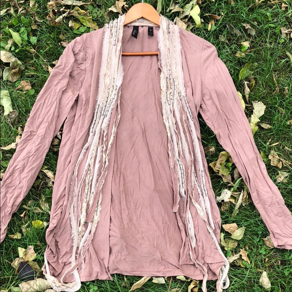 PRICE DROP- Tan strappy cardigan